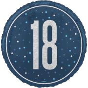 18in GLITZ BLUE 18TH BIRTHDAY FOIL BALLOON