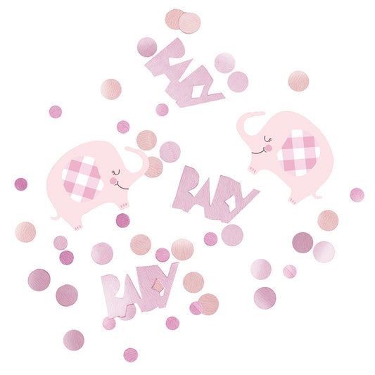 PINK ELEPHANT BABY CONFETTI
