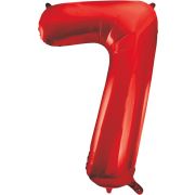 34in RED NO.7 JUMBO FOIL BALLOON