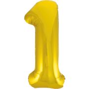 34in CLASSIC GOLD NUMBER 1 FOIL BALLOON