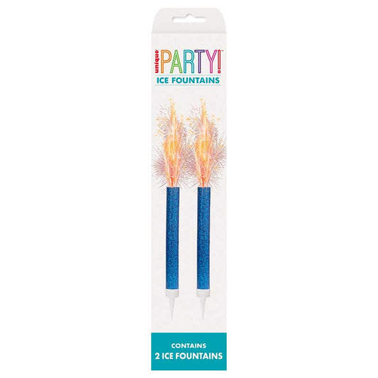 2PK BLUE PRISMATICE ICE FOUNTAINS SPARKLER