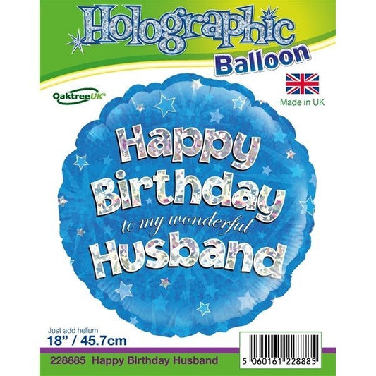18IN HUSBAND B/DAY FOIL BALLOON