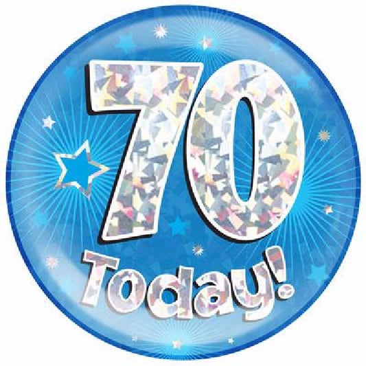 70 TODAY BLUE JUMBO BADGE