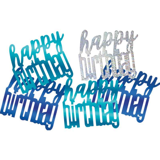 GLITZ BLUE HAPPY B/DAY CONFETTI
