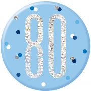 3in GLITZ BLUE 80 BADGE
