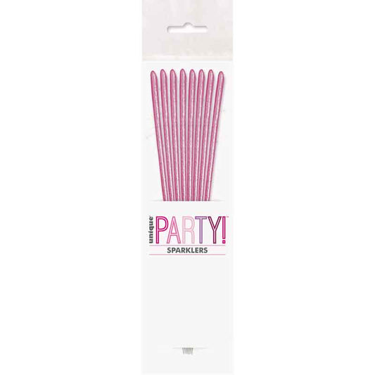 8PK 7in GLITZ PINK SPARKLERS
