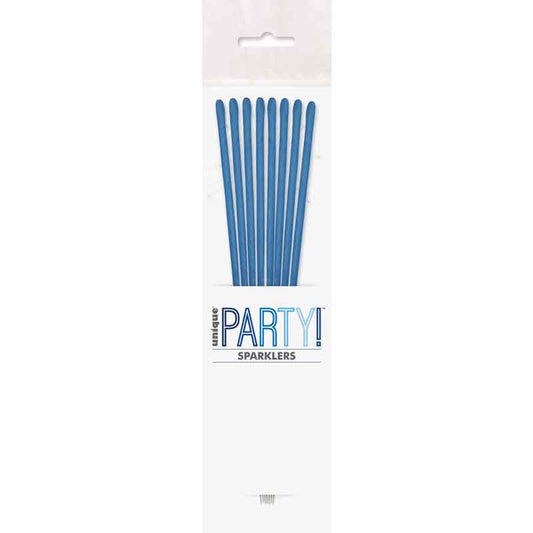 8PK 7in BLUE GLITZ SPARKLERS
