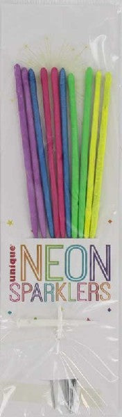 10PK 7in ASST NEON SPARKLERS