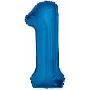 34IN BLUE GLITZ NUMERAL 1
