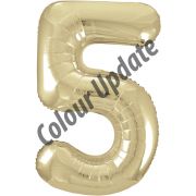 34IN GOLD GLITZ NUMERAL 5