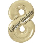 34IN GOLD GLITZ NUMERAL 8