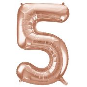 34IN ROSE GOLD NUMERAL 5
