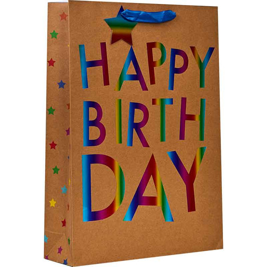 RAINBOW KRAFT HAPPY BIRTHDAY XLG BAG