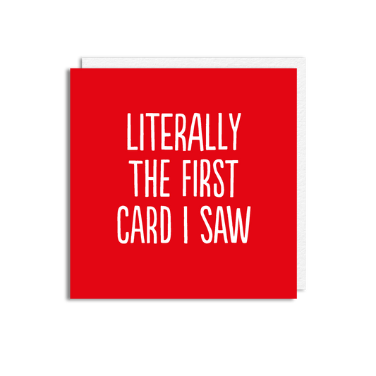 FIRST CARD I SAW