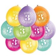 9IN HAPPY 3RD BIRTHDAY BALLOONS