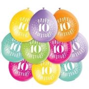 9IN HAPPY 10TH BIRTHDAY BALLOONS