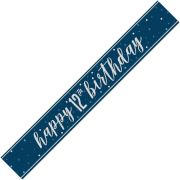 9ft GLITZ BLUE 12TH BIRTHDAY BANNER