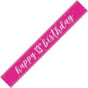9ft GLITZ PINK 13TH BIRTHDAY BANNER