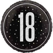 18in GLITZ BLACK 18TH BIRTHDAY FOIL BALLOON
