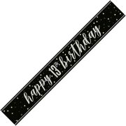 9ft GLITZ BLACK 13TH BIRTHDAY BANNER