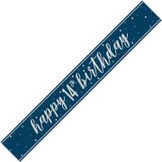 9ft GLITZ BLUE 14TH BIRTHDAY BANNER