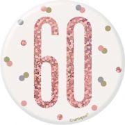 3in GLITZ ROSE GOLD 60 BADGE