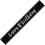 9ft GLITZ BLACK 18TH BIRTHDAY BANNER