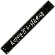 9ft GLITZ BLACK 21ST BIRTHDAY BANNER