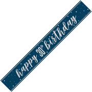 9ft GLITZ BLUE 30TH BIRTHDAY BANNER