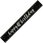 9ft GLITZ BLACK 40TH BIRTHDAY BANNER