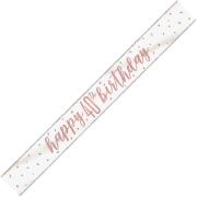 9ft GLITZ ROSE GOLD 40 BANNER