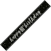 9ft GLITZ BLACK 60TH BIRTHDAY BANNER