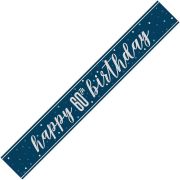 9ft GLITZ BLUE 60TH BIRTHDAY BANNER