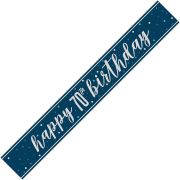 9ft GLITZ BLUE 70TH BIRTHDAY BANNER