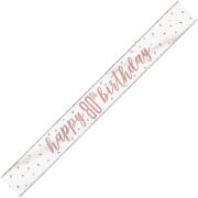 9ft GLITZ ROSE GOLD 80 BANNER