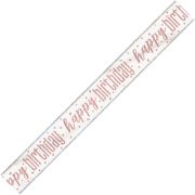 9ft GLITZ ROSE GOLD BIRTHDAY BANNER